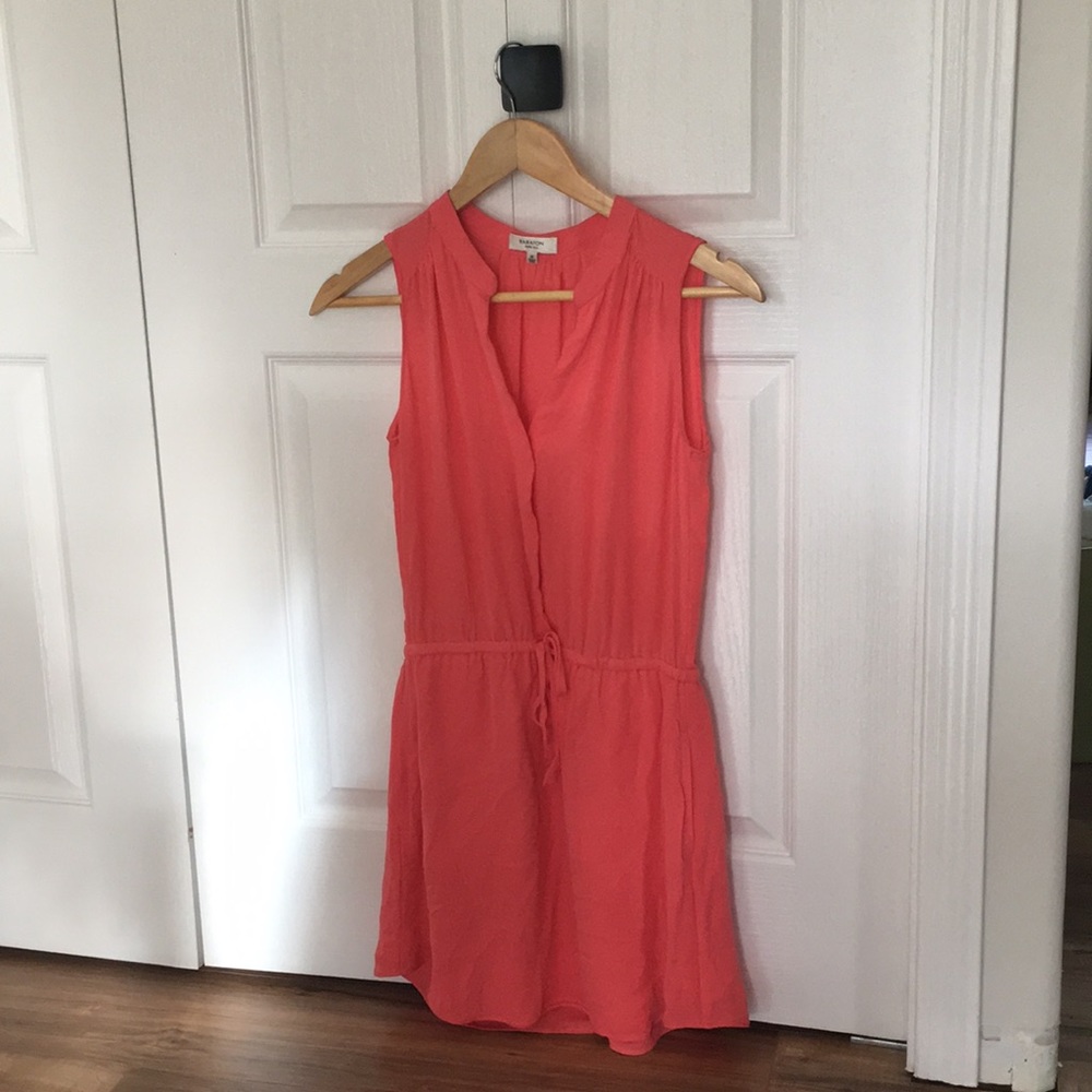 Babaton 100% silk coral dress